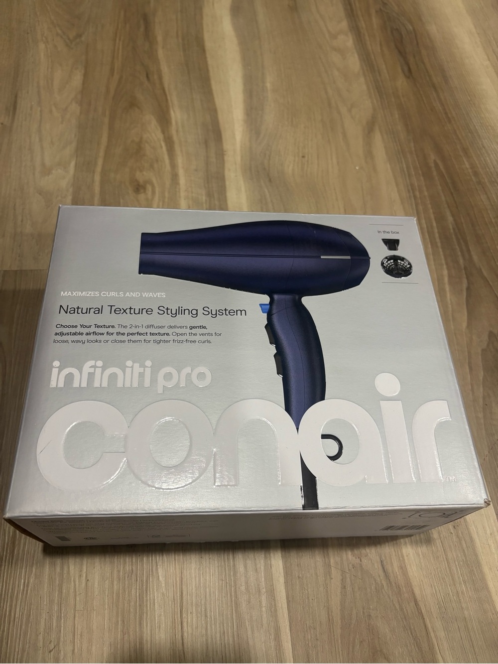 Conair Infiniti Pro Natural Texture Styling System Hair Dryer - Navy